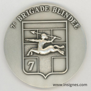 7° Brigade Blindée Médaille de table 70 mm