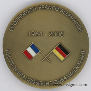 Coopération Franco-Allemande 1964-2006 Médaille 65 mm
