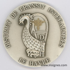 District de Transit Interarmées du HAVRE Médaille 70 mm