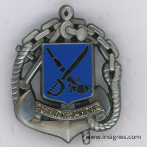 Insigne de Béret Fusiliers Marins Balme ( fond évidé )